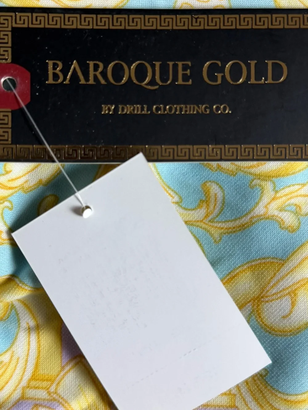 NWT Baroque Gold Men’s Baroque Print Shorts Mint Lavender Gold S.  MSRP $52